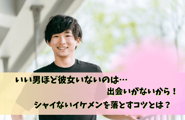 いい男ほど彼女いない,イケメンなのにモテない,男性,イケメン,シャイ,奥手,特徴,理由,落とすコツ,イケメンなのに彼女いない